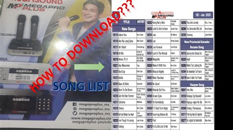 megasound karaoke song list